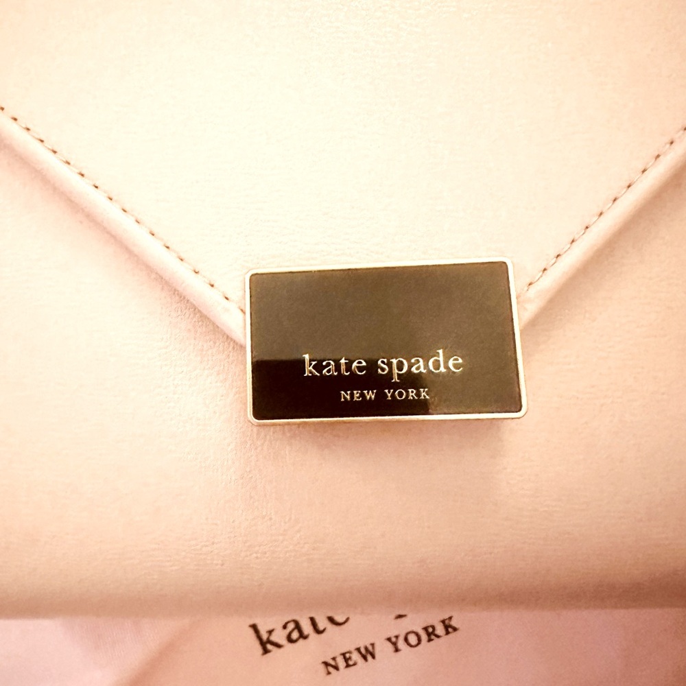 Kate Spade Anna Medium Leather Clutch & Shoulder Bag Moochi Pink MSRP $298 NWT - Picture 5 of 12